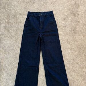 Ann Taylor Blue Flare Wide Leg Jeans